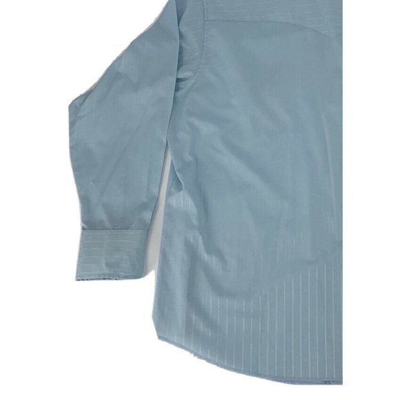 Men's Wrangler Long‎ Sleeve Button Up Shirt Pearl Snap Light Blue XXL 75222BL - Picture 8 of 10